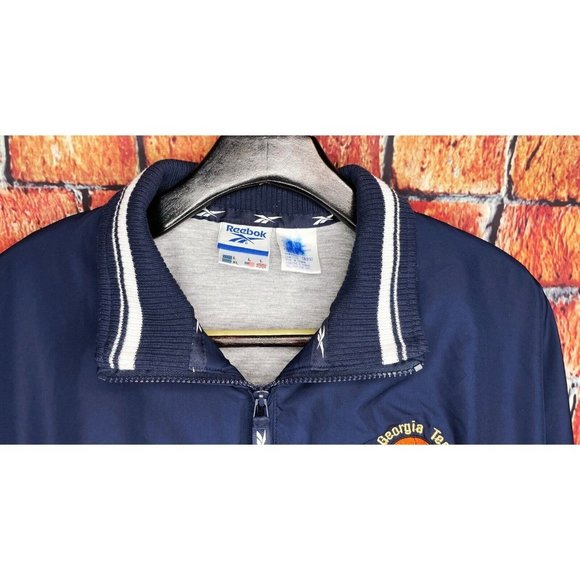 VTG Georgia Tech Yellow Jackets Basketball Reebok Windbreaker Large Men’s Jacket - Picture 3 of 6